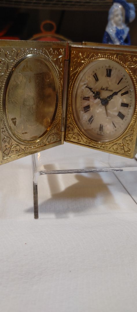 Brass Seth Thomas Seth Thomas "Book" Travel Alarm Clock, 3"