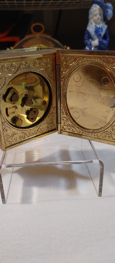 Brass Seth Thomas Seth Thomas "Book" Travel Alarm Clock, 3"
