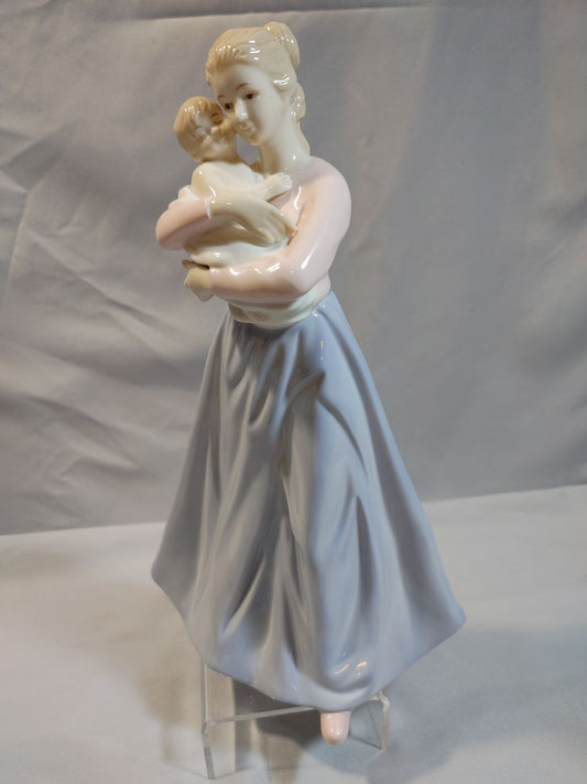 Pastels Bellezza 2001 Porcelain Figurine, "Mother Holding Baby", 8"