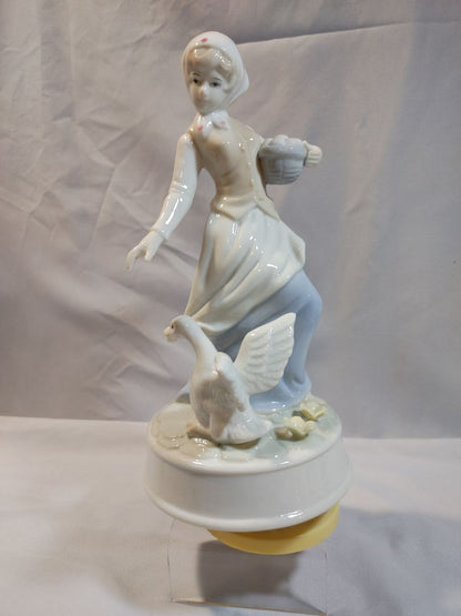 Lenwile Ardalt Porcelain Figurine Musicbox, 10"