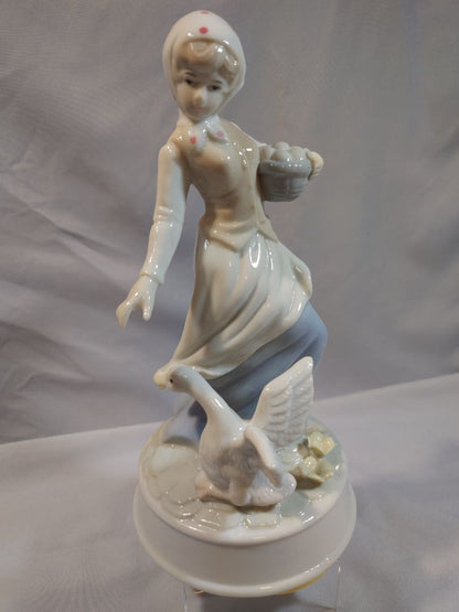 Lenwile Ardalt Porcelain Figurine Musicbox, 10"