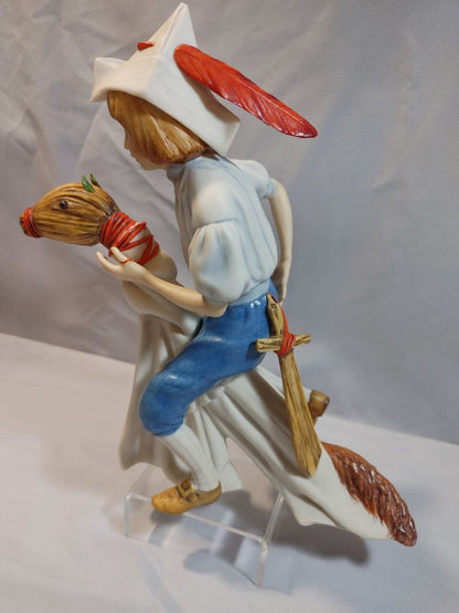 White, Red and Blue Cybis Porcelian Figurine "Yankee Doodle Dandy", 9"