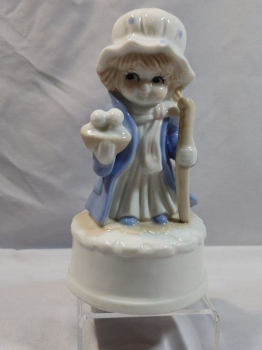 1970 Arnart KPM Porcelain Figurine Music Box, 7"
