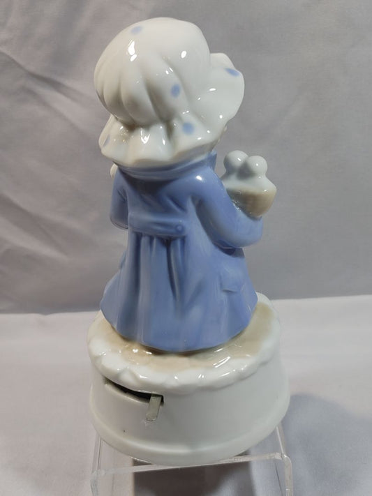 1970 Arnart KPM Porcelain Figurine Music Box, 7"