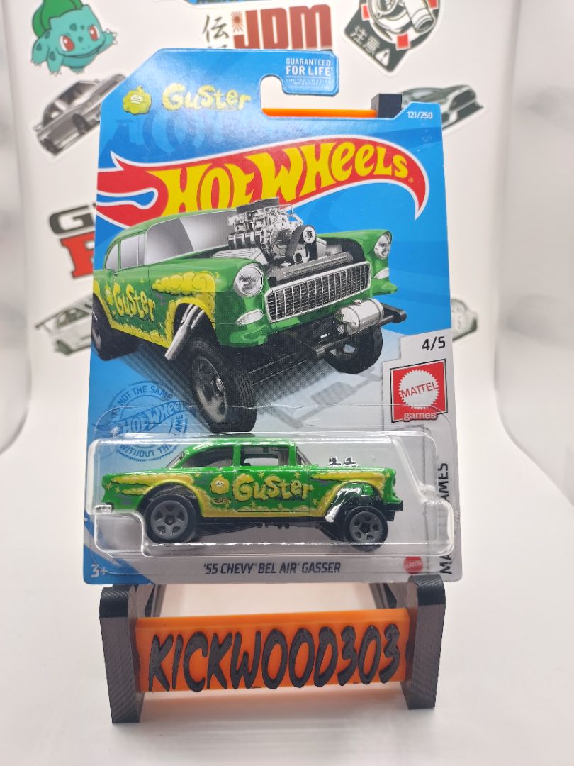 Green Hot Wheels 55 Chevy Bel -Air Gasser