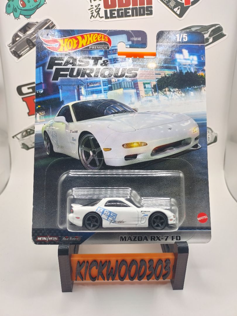 White Hot Wheels Mazda RX-7 FD F&F