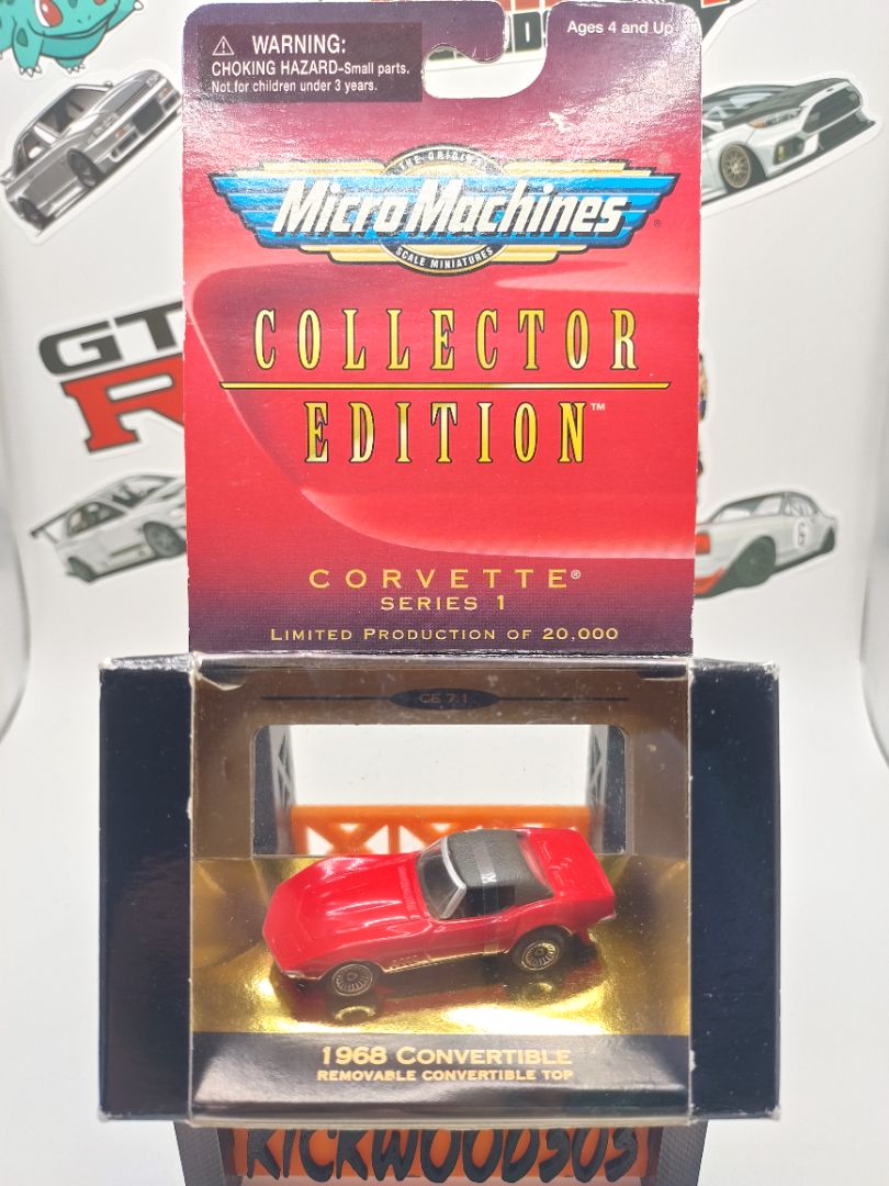 Red Micro Machines Collectors 68 Corvette Convertible