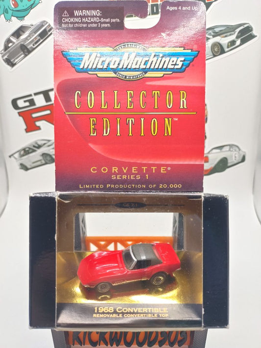 Red Micro Machines Collectors 68 Corvette Convertible