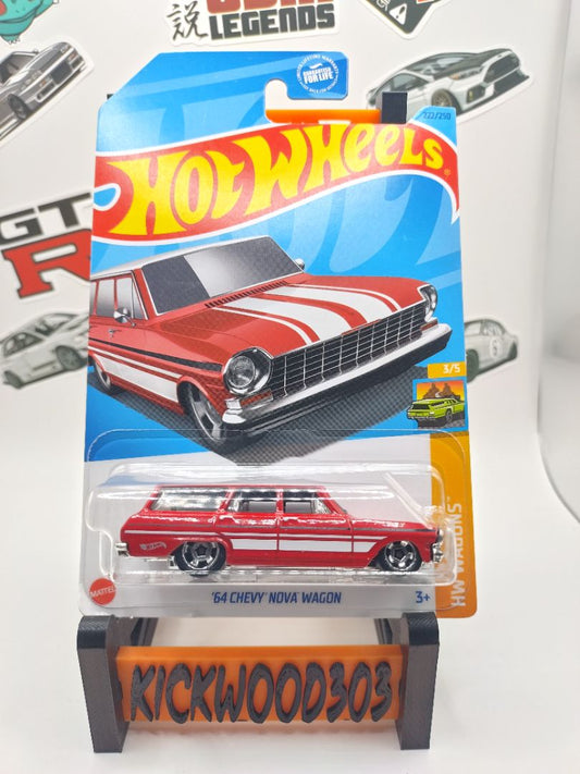 Red Hot Wheels 64 Chevy Nova Wagon