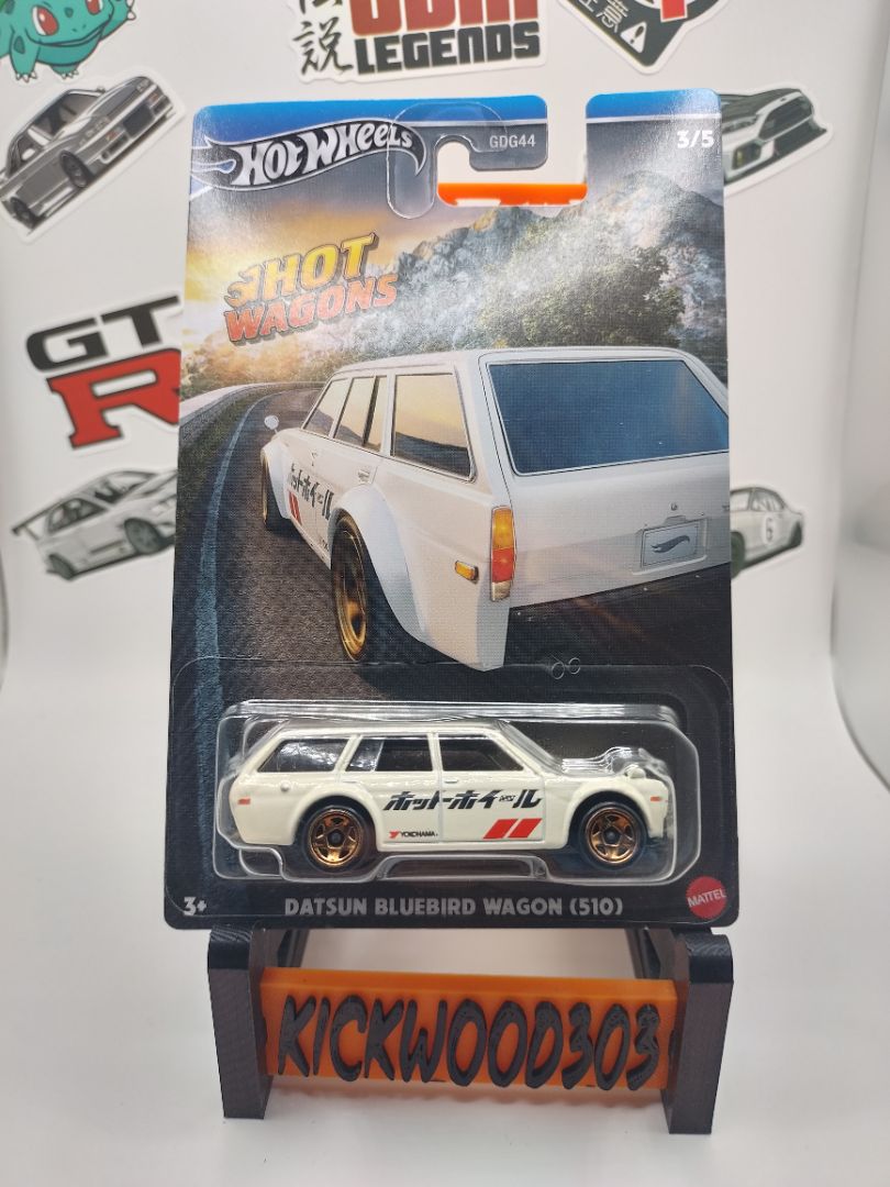 White Hot Wheels Datsun Bluebird 510 wagon