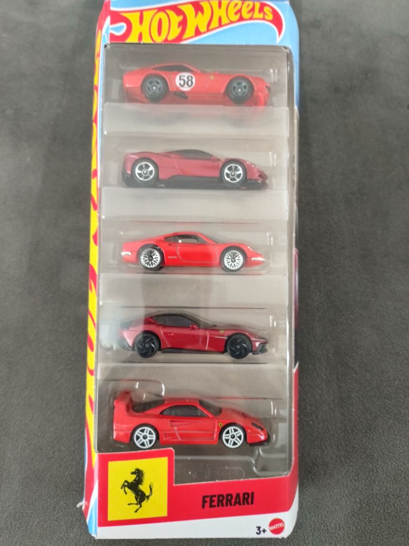 Red Hot Wheels HW Ferrari 5 Pack