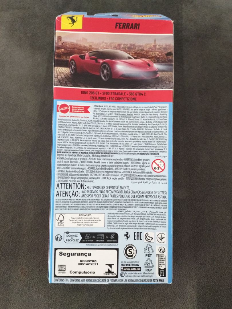 Red Hot Wheels HW Ferrari 5 Pack