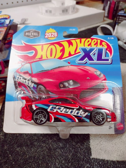 Red Hot Wheels XL Toyota Supra Mk4