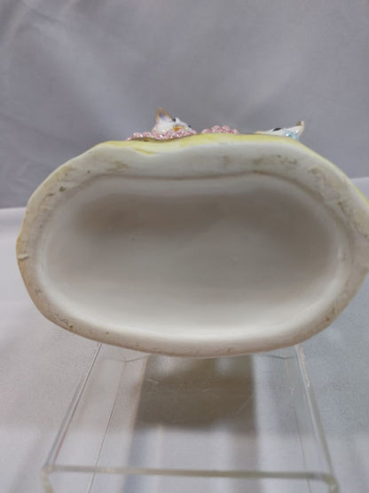 Vintage 1950s Kitsch Lusterware Mother & Baby Llama Ceramic Planter Japan, 6" X 4.5"