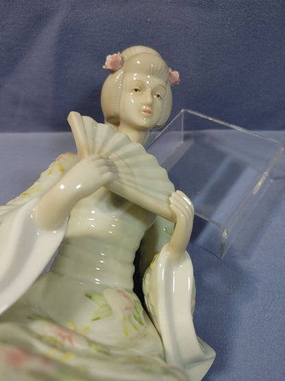 1981 KPM Porcelain Japanese Geisha Figurine, 8.5"