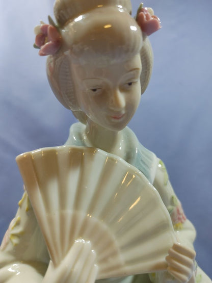 1981 KPM Porcelain Japanese Geisha Figurine, 8.5"