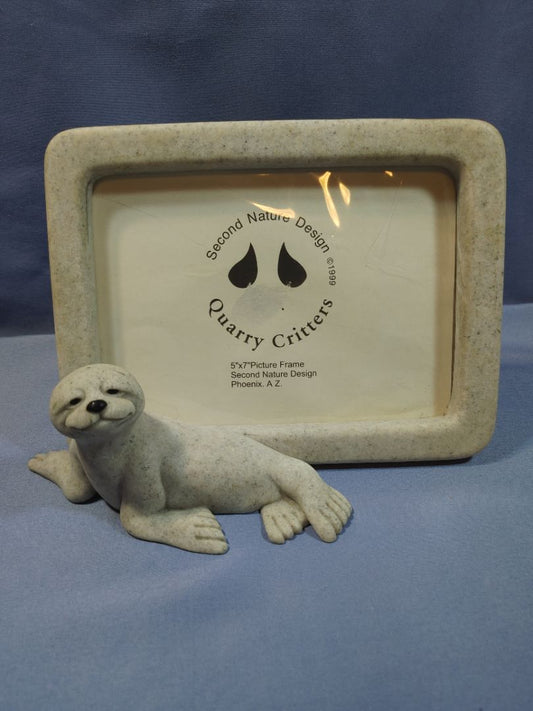 Quarry Critters, Second Nature Design “Sammy the Seal” Picture frame, 8"