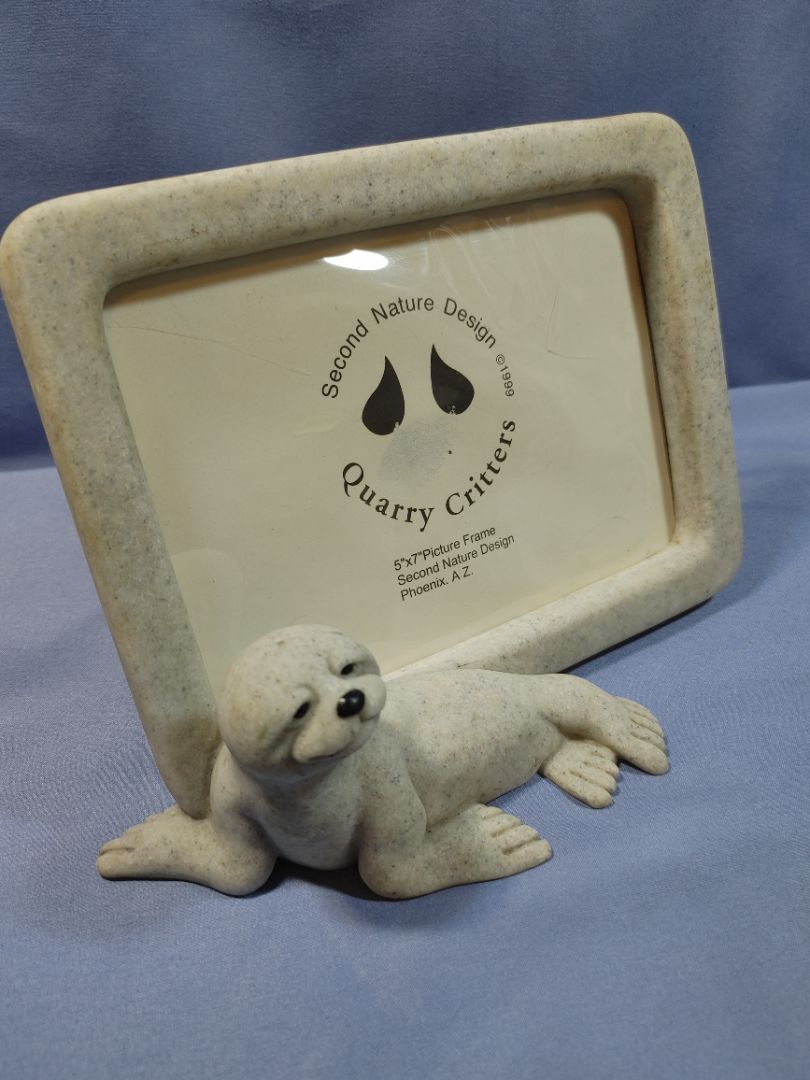 Quarry Critters, Second Nature Design “Sammy the Seal” Picture frame, 8"