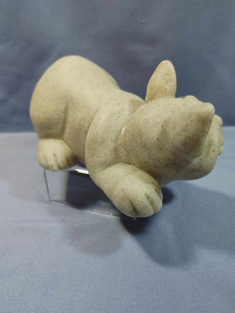 Quarry Critters “Chiquita” the Cat granite figurine #46401 7.5 X 3.5, 7.5" X 3.5"