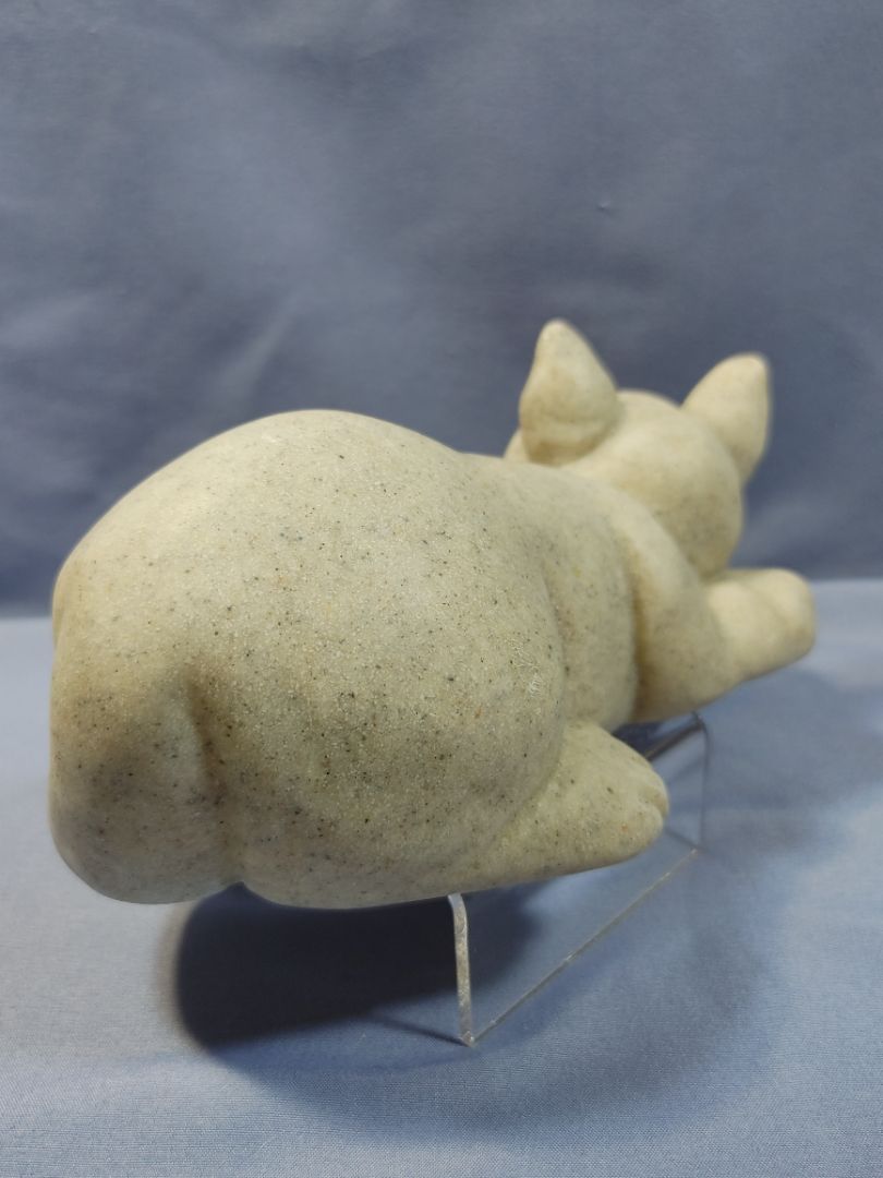 Quarry Critters “Chiquita” the Cat granite figurine #46401 7.5 X 3.5, 7.5" X 3.5"
