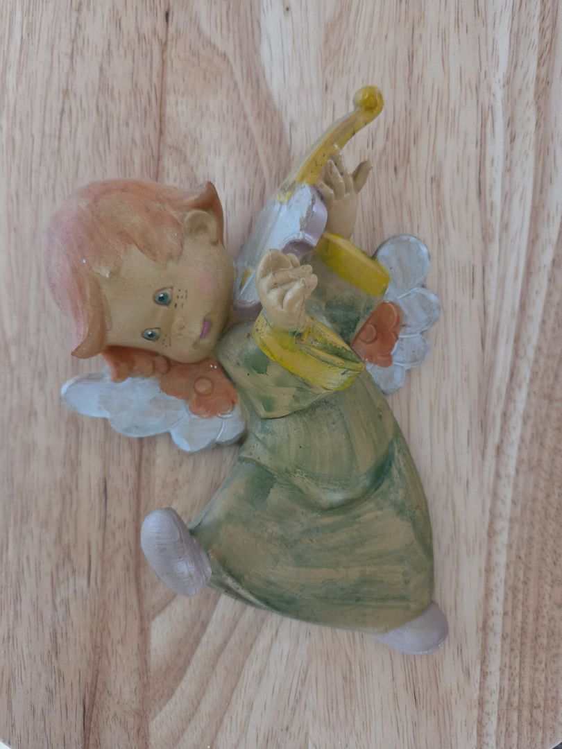 Vintage Angel Musician Plaque- Italy