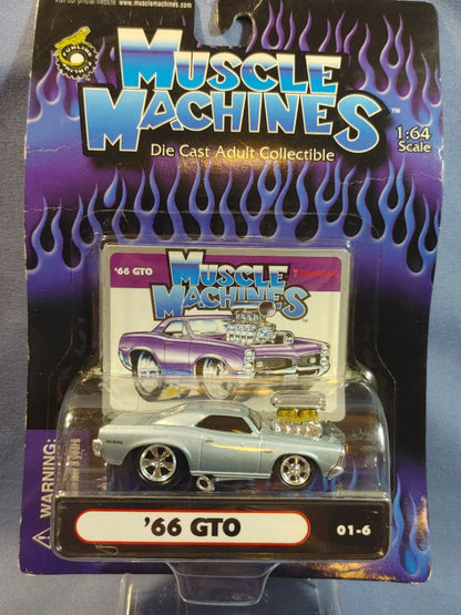 Muscle Machines Pontiac ‘66 GTO 1:64 Scale Die Cast Car #71151 Funline NEW