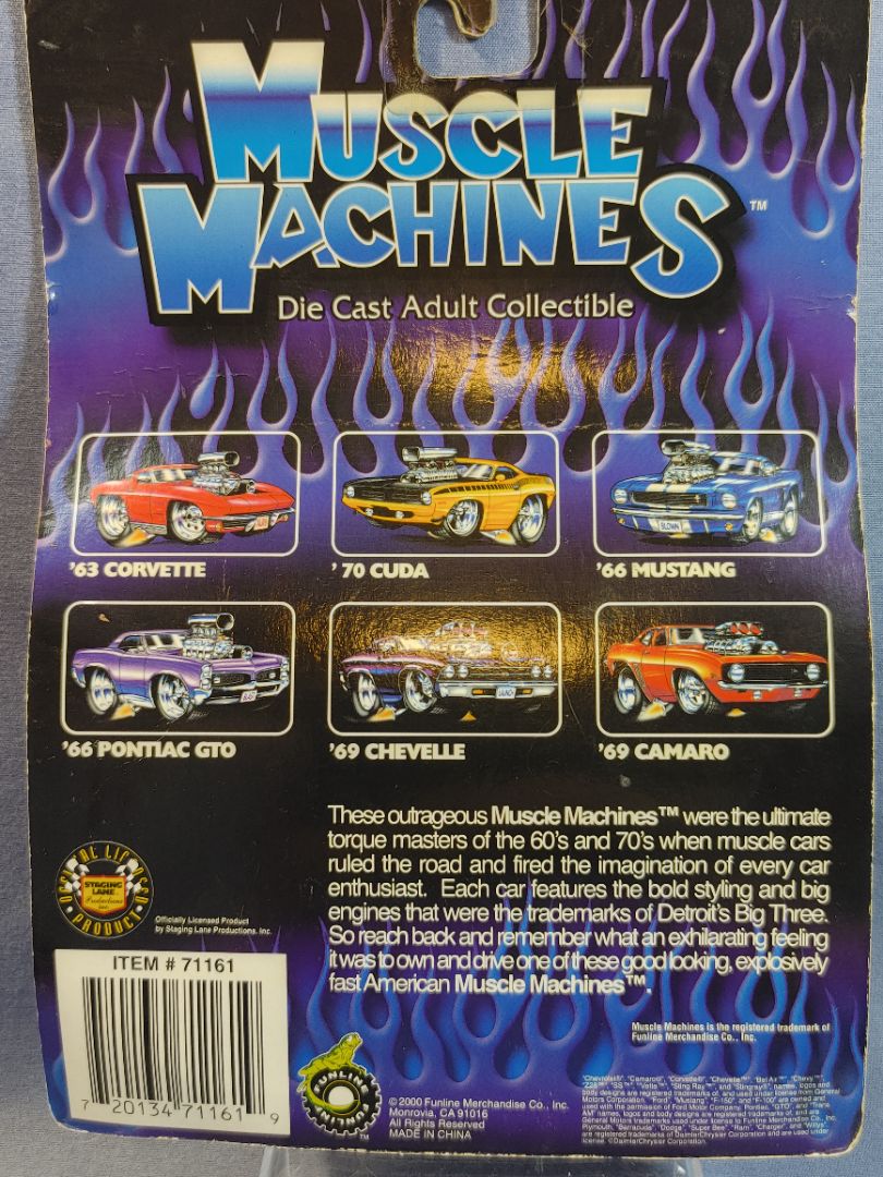 Muscle Machines Pontiac ‘66 GTO 1:64 Scale Die Cast Car #71151 Funline NEW