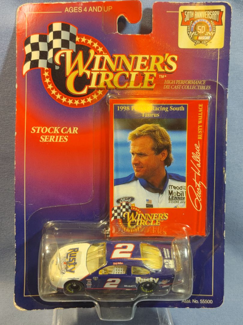 NASCAR 50th Anniversary Winners Circle 1998 Diecast Car #2 Rusty Wallace 1:64