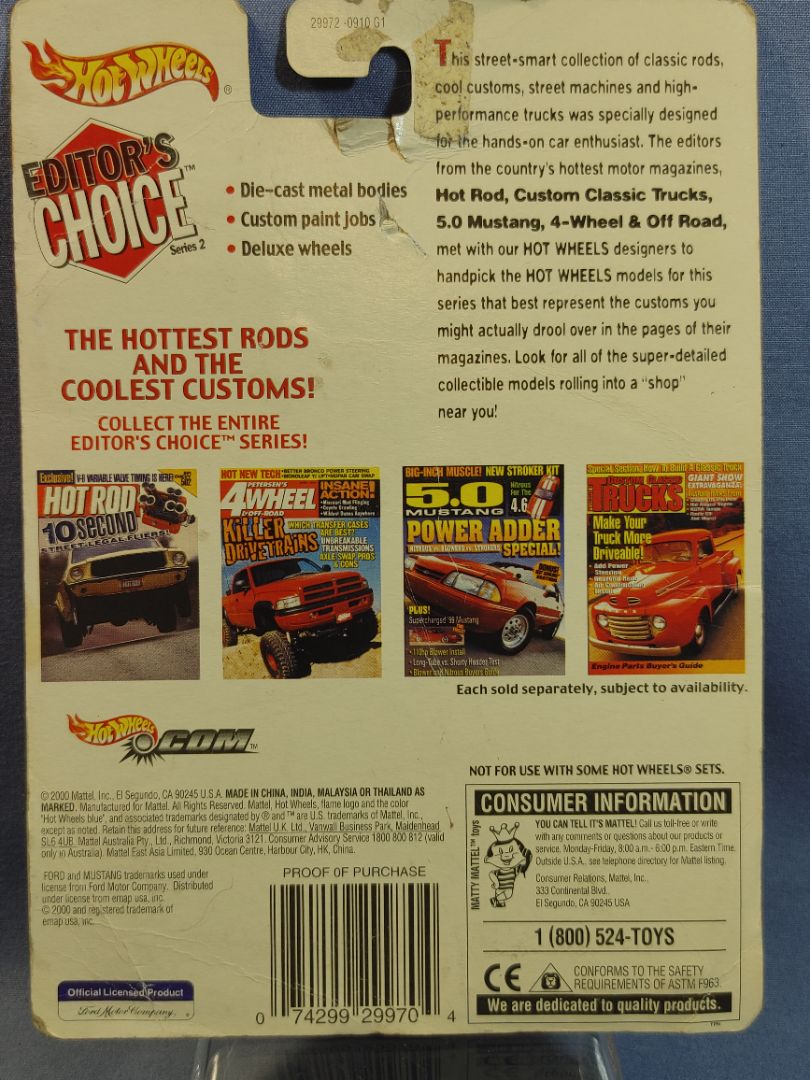 Hot Wheels Hot Rod Editor's Choice Target Exclusive Black 1970 Mustang Mach 1 RR