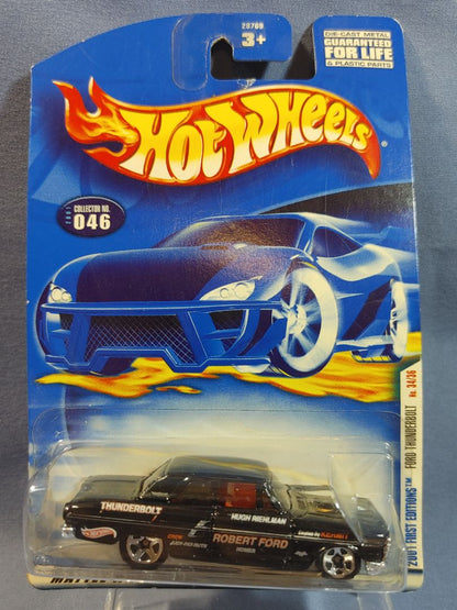 Hot Wheels 2001 First Editions Black Ford Thunderbolt #34/36 Collector #046