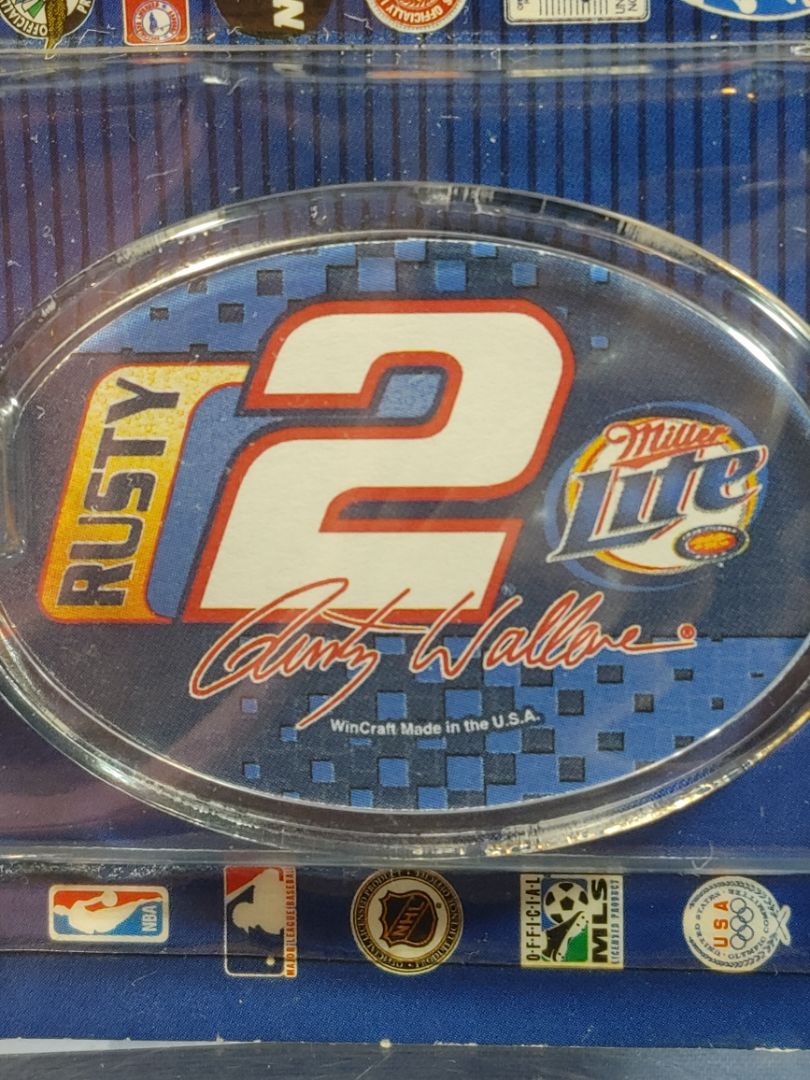 Rare 2002 Rusty Wallace #2 Wincraft Key Ring/Key Chain NASCAR, NOS, Made US