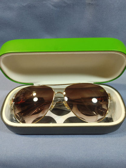 Kate Spade New York HELLO SUNSHINE AVERIE/S Gold Aviator Polarized Sunglasses