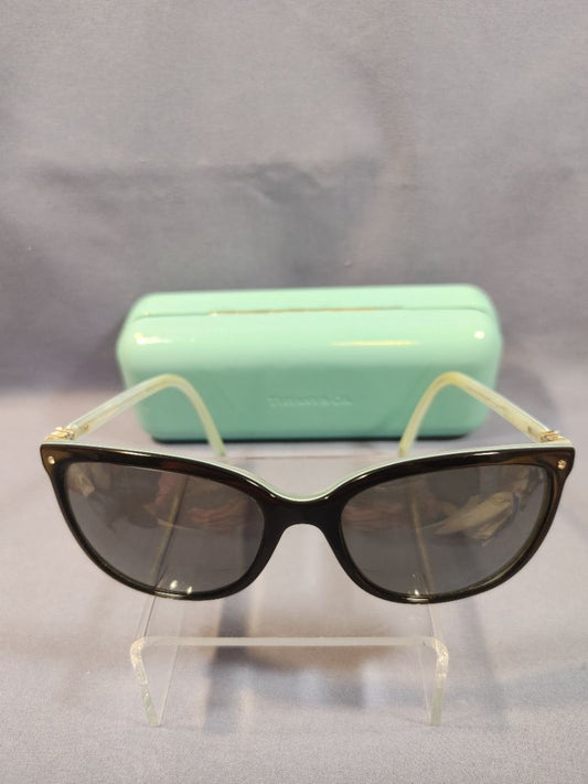 TIFFANY & CO. TF4089B 81343B Havana Blue Women's Cat Eye Sunglasses 58 mm