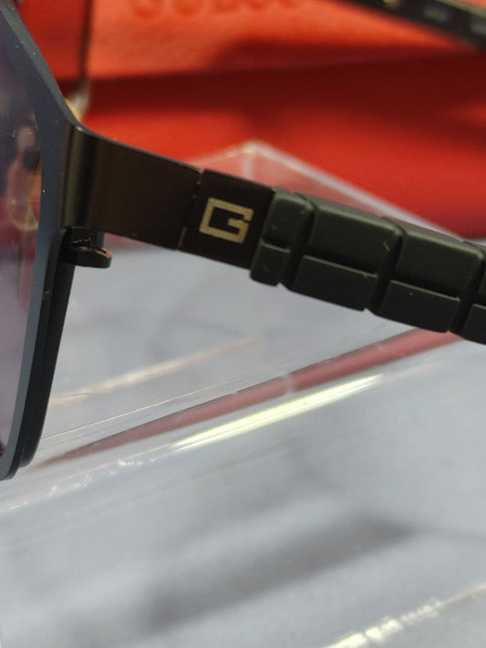 New Women's GUESS Sunglasses GF0169 Matte Black Metal, with Red Case