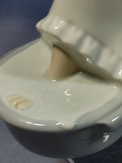 NAO By Lladro Spain Porcelain Figurine Girl Washing Her Feet #0231, 11"