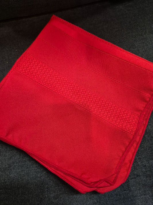Red  Linen Napkins, Set of 2, 16" × 16"