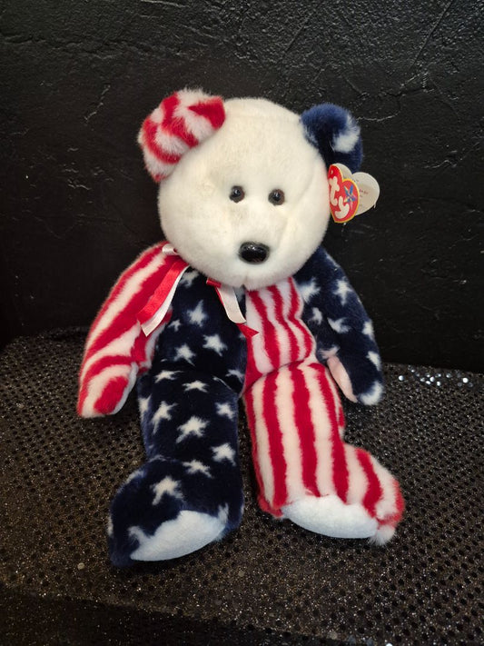 Red, White, & Blue Ty Spangle Beanie Baby, 14"