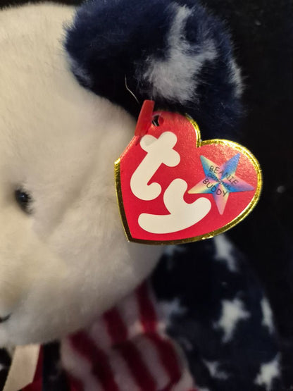 Red, White, & Blue Ty Spangle Beanie Baby, 14"