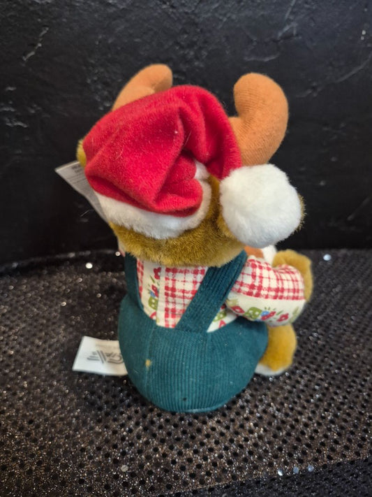 Brown, Green Overalls  Wacky Shaky Christmas Pals Electronic Reindeer, 8"