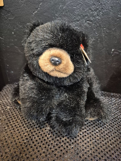Black Ty "Baby Pawa" Black Bear Beanie Baby, 7" Sitting