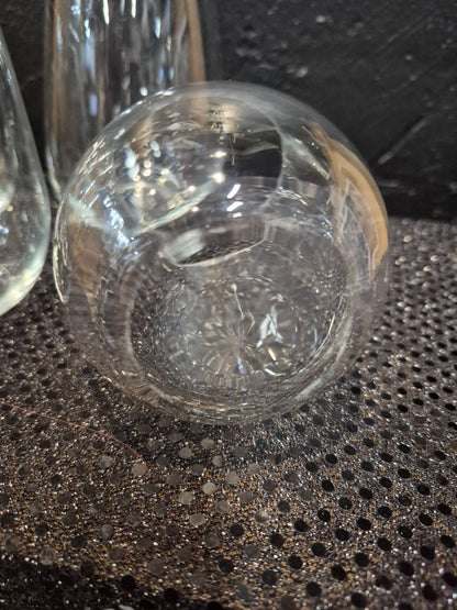 Clear  Stemless Wine Glasses, 4.5"