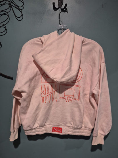 Apricot Nike Hoodie w/Pockets; Nike Logo, Change, Love, Growth, L, Youth