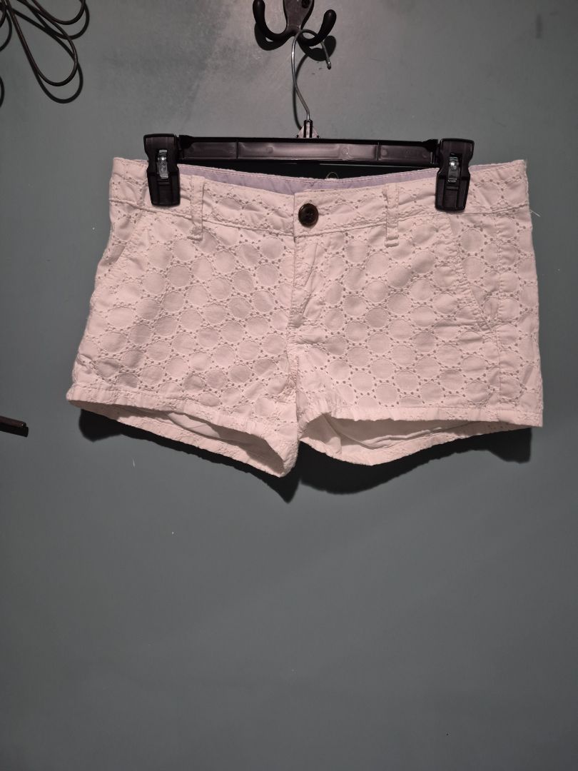 White So Eyelet Shorts, 5