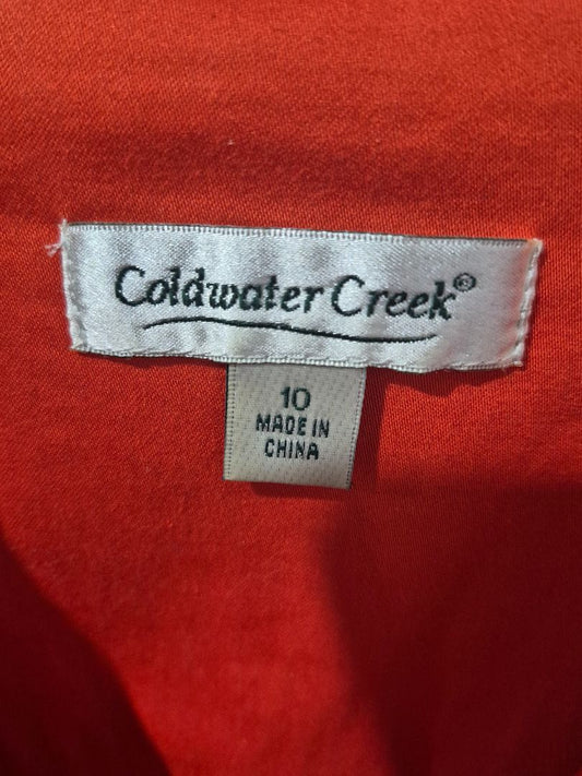 Orange Cold Water Creek 3/4 Sleeve Blazer, 10