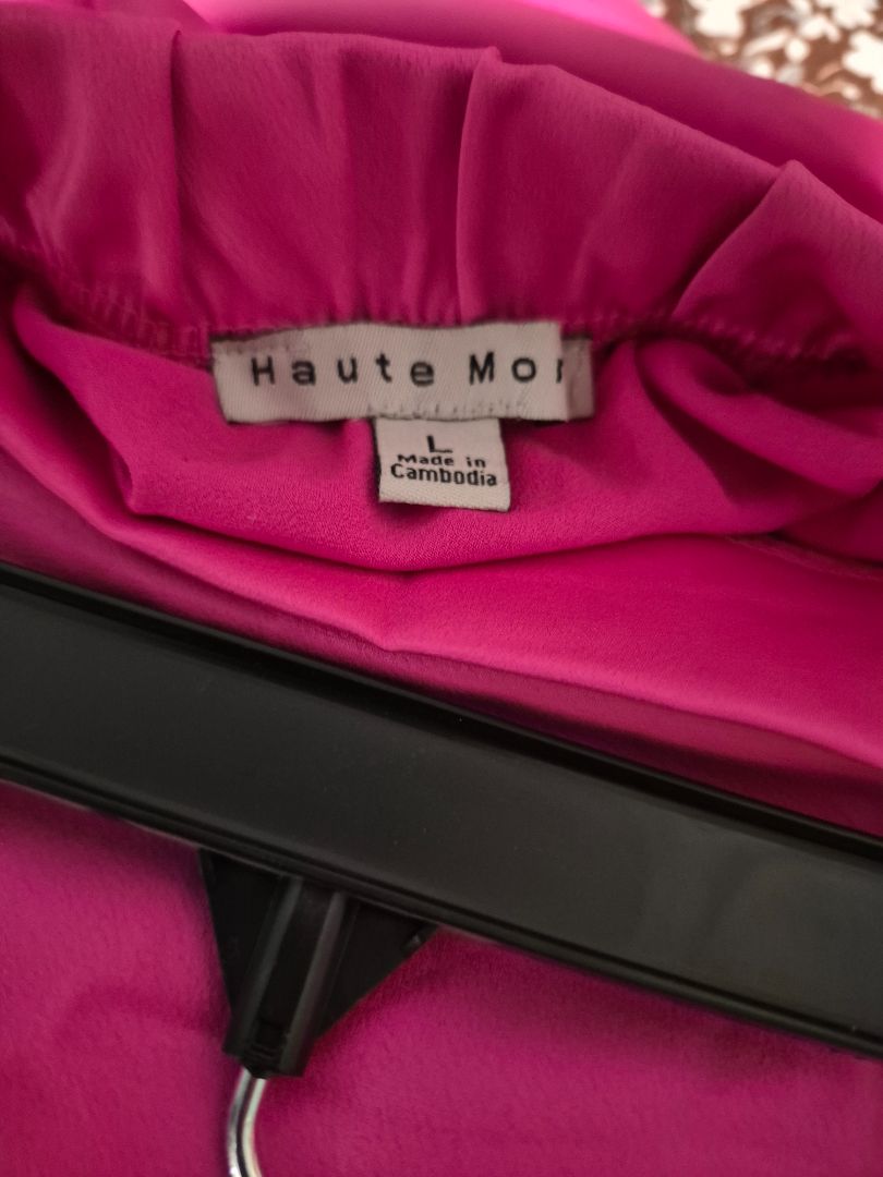 Hot Pink Haute Monde Maxi Skirt, L