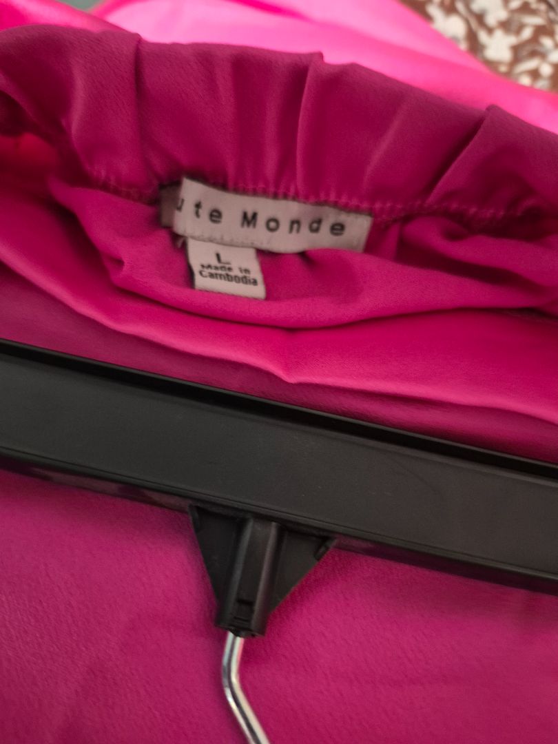 Hot Pink Haute Monde Maxi Skirt, L
