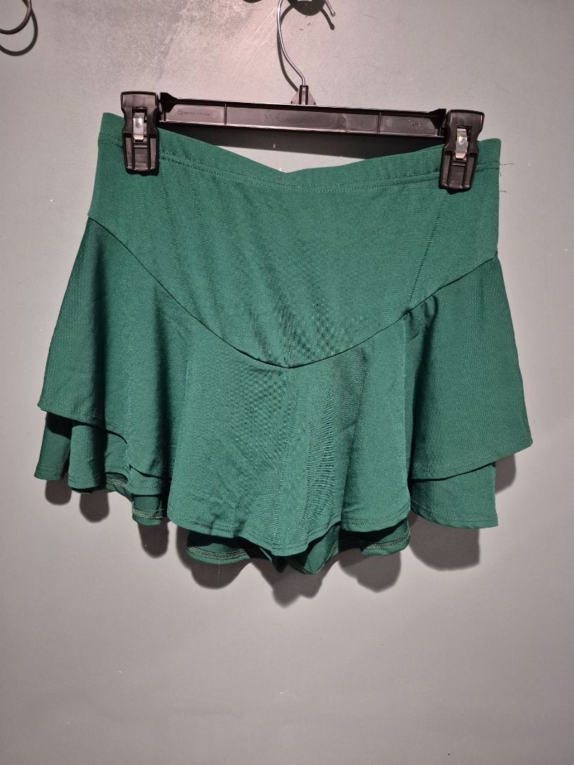 Green Shein EZ Wear Ruffled Skort, L
