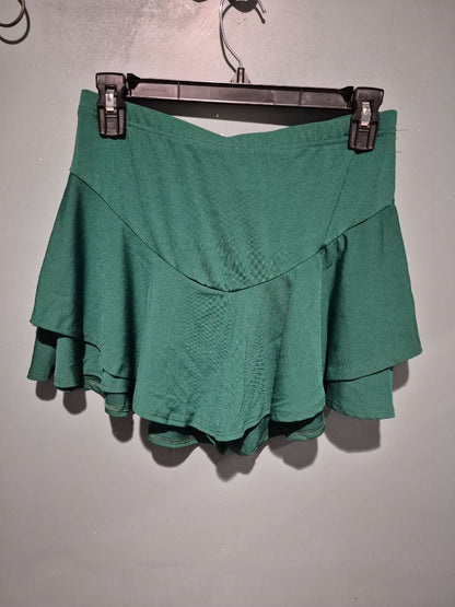 Green Shein EZ Wear Ruffled Skort, L