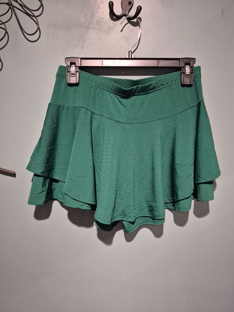 Green Shein EZ Wear Ruffled Skort, L