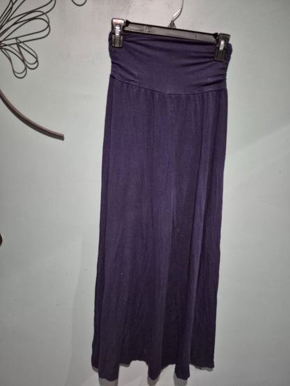 Navy AB Studios A Line Maxi Skirt